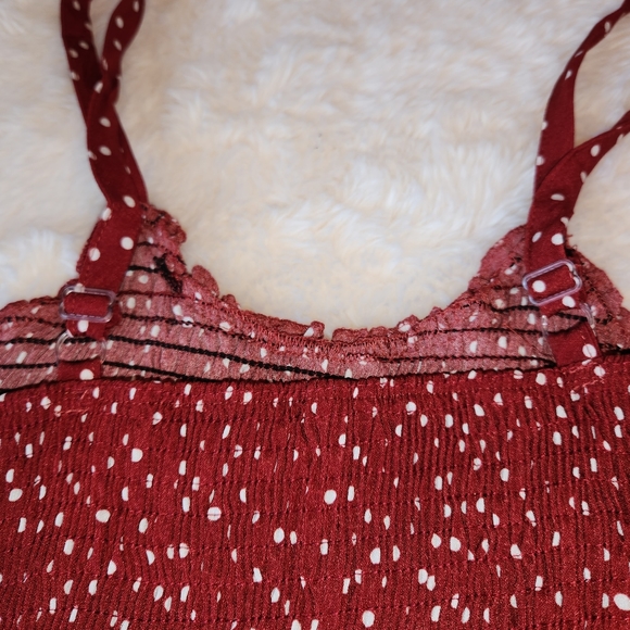 Red polka dot summer dress with pockets - Picture 3 of 5